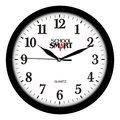 School Smart School Smart 1563726 Silent Movement Wall Clock; 13 in. White Dial & Black Frame 1563726